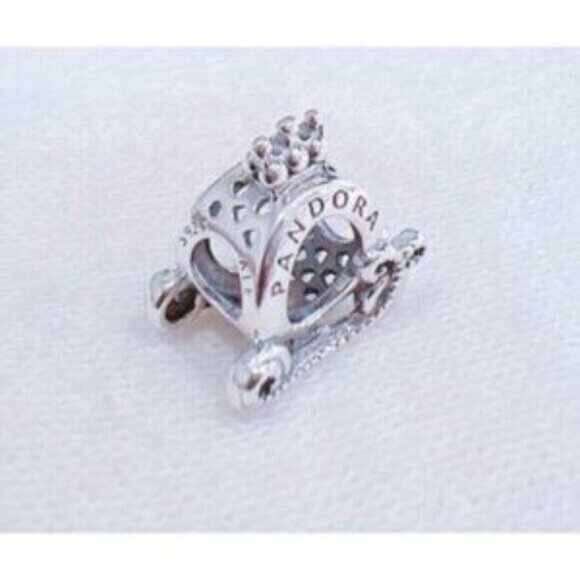 Pandora S925 Ale Polished Crown O Carriage Charm, S925 ALE Sterling Silver - Picture 2 of 5
